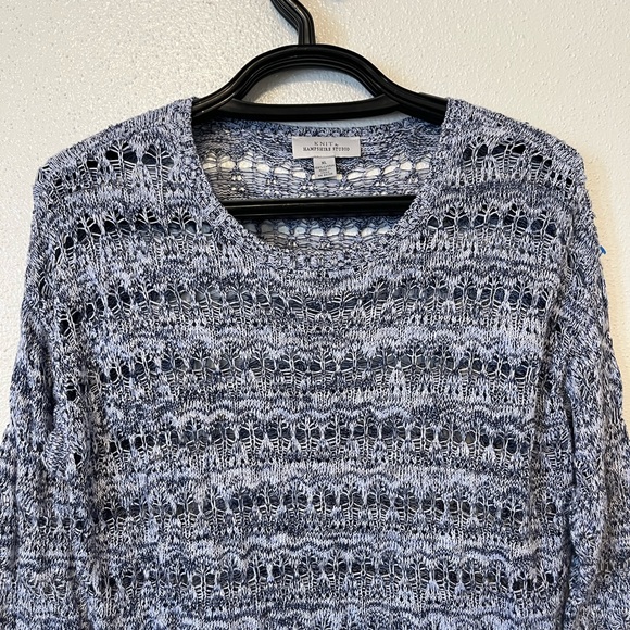 Knit By Hampshire Studio Sweater Open Knit Multicolor - Picture 7 of 14